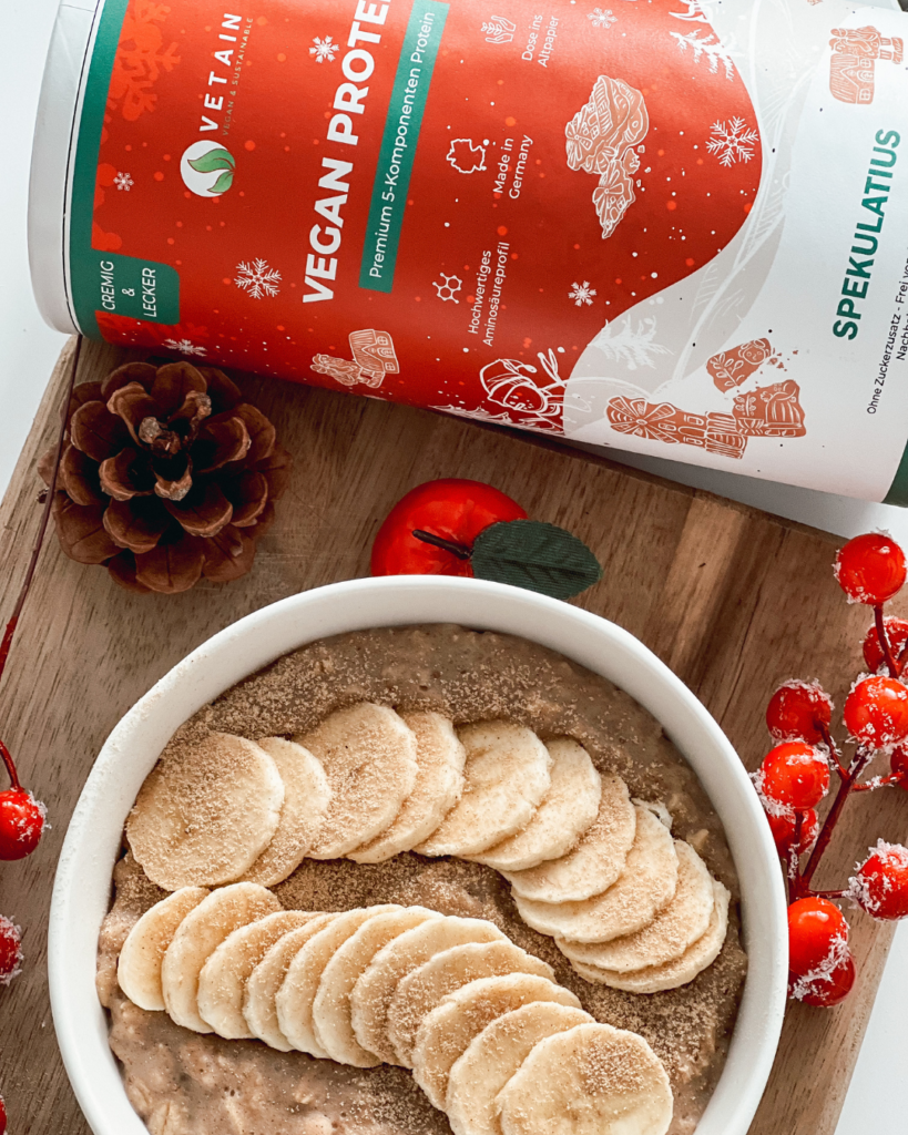 veganes darmfreundliches protein porridge