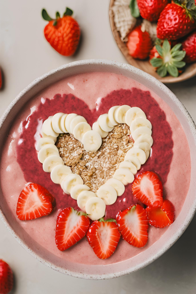 Pinke Valentins Smoothie Bowl